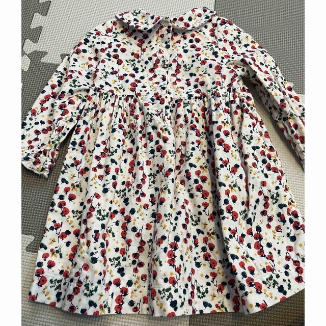 PETIT BATEAU(プチバトー)のワンピース　女の子　花柄　長袖 キッズ/ベビー/マタニティのベビー服(~85cm)(ワンピース)の商品写真