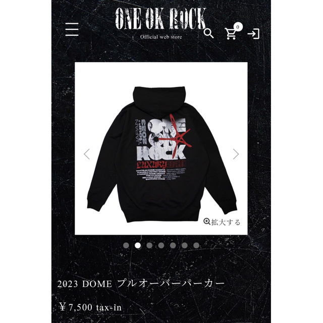 ONE OK ROCK(ワンオクロック)のONE OK ROCK 2023 DOMEプルオーバーパーカー エンタメ/ホビーのタレントグッズ(ミュージシャン)の商品写真