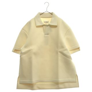 Martin Margiela 14 マルタンマルジェラ 20SS スキューバコットンピケ オーバーサイズ 半袖 ポロシャツ ホワイト S30GL0031