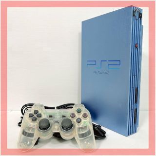 ソニー(SONY)のH243　SONY　プレイステーション２　SCPH-39000　アクアブルー(家庭用ゲーム機本体)