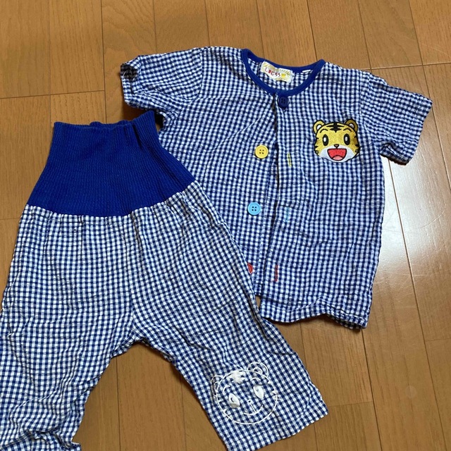 しまじろうボタンパジャマ90size キッズ/ベビー/マタニティのキッズ服男の子用(90cm~)(パジャマ)の商品写真