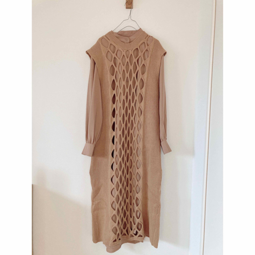 【AMERI】LAYERED MESH KNIT DRESS セット