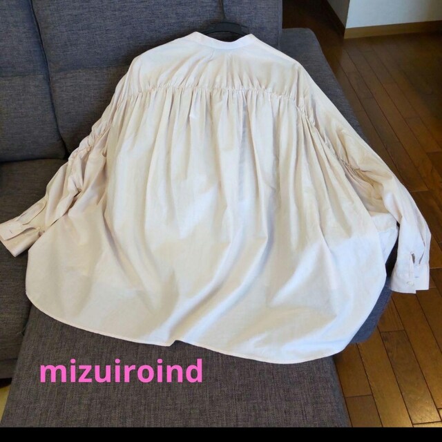 mizuiroind ミズイロインド★バックギャザー シャツ