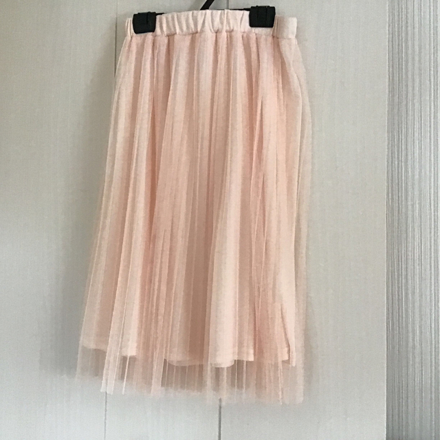 チュールプリーツスカート レディースのスカート(ひざ丈スカート)の商品写真