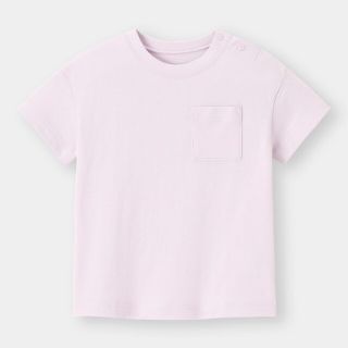 ジーユー(GU)のGU コットン クルーネック Tシャツ ライトパープル 80(Ｔシャツ)