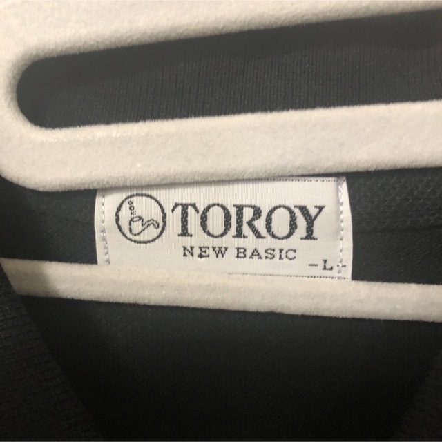 TOROY(トロイ)の【新品タグ付き】TOROY トロイ　ポロシャツ　ブラック黒　胸ポケット　サイズL メンズのトップス(ポロシャツ)の商品写真