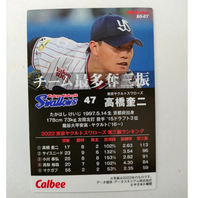 東京ヤクルトスワローズ - ヤクルトスワローズ 高橋奎二 キラカード