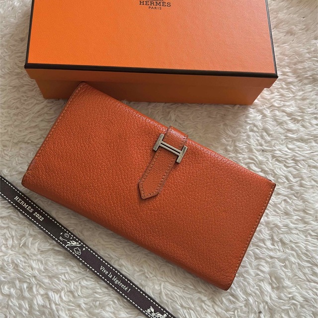 美品 HERMES エルメス 2つ折り ベアン 長財布 | www.jarussi.com.br