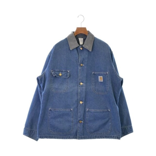 Carhartt カーハート カバーオール -(XL位) 青(デニム) 【古着】【中古