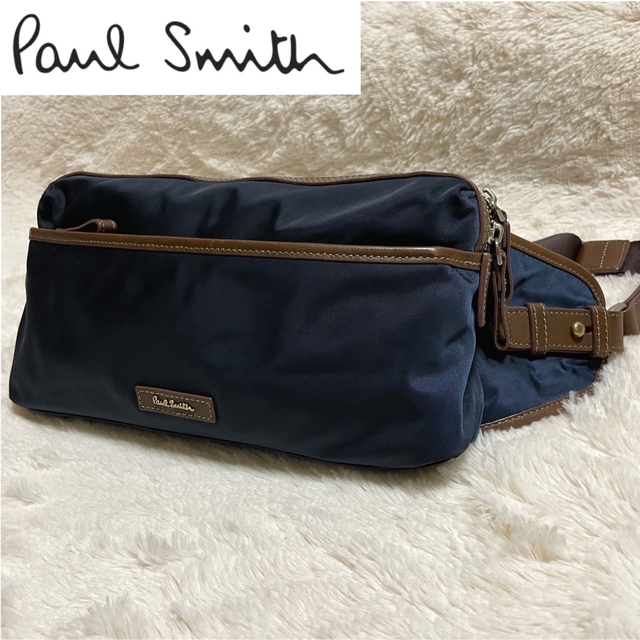 Paul Smith ポールスミス ボディバッグ ネイビー ブラウン