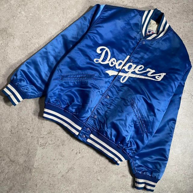 70s 80s Felco MLB Dodgers ドジャース スタジャン 青-