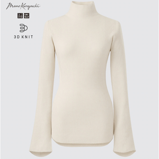 ユニクロ(UNIQLO)のユニクロ　マメ Mame Kurogouchi  3Dリブハイネックセーター(ニット/セーター)
