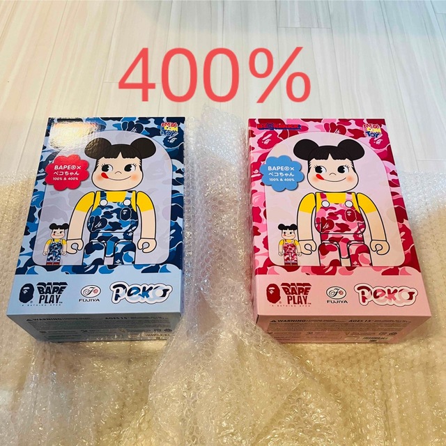 ベアブリックBE＠RBRICK  BAPE(R) ペコちゃん 100% & 400%