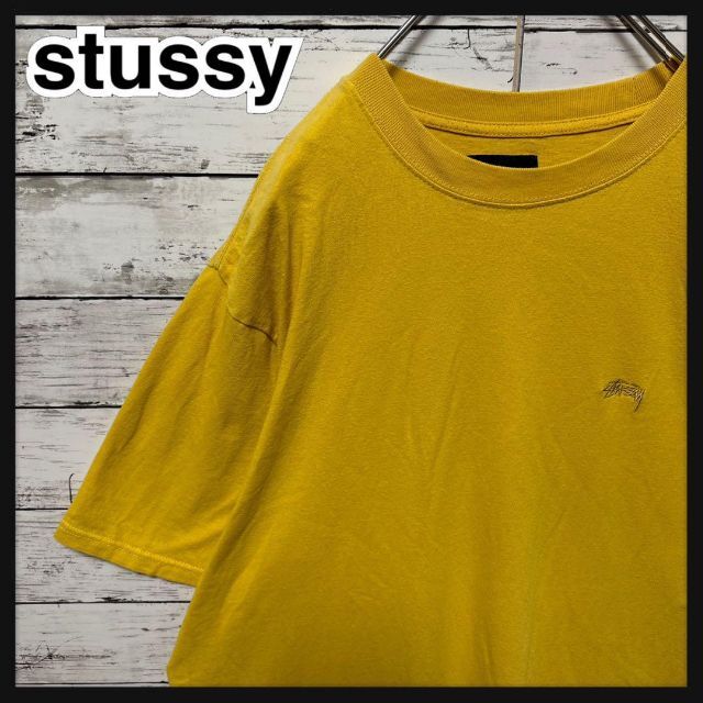 STUSSY(ステューシー)の【人気Lサイズ】ステューシー☆刺繍ワンポイントロゴ　最高デザイン　半袖Tシャツ メンズのトップス(Tシャツ/カットソー(半袖/袖なし))の商品写真