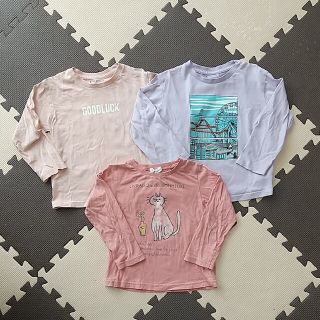 ザショップティーケー(THE SHOP TK)の女の子 長袖 Tシャツ 3枚 セット 110cm(Tシャツ/カットソー)