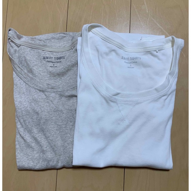 UNIQLO(ユニクロ)の★masa様専用★ 洗濯のみ ユニクロ プレミアムコットン カットソー  レディースのトップス(カットソー(長袖/七分))の商品写真