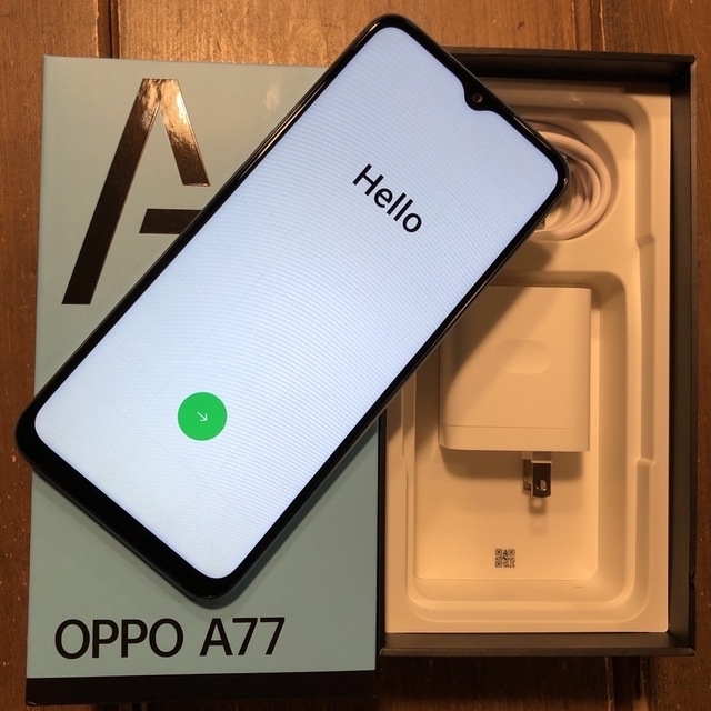 OPPO(オッポ)のOPPO A77 スマートフォン本隊 ブルー SIMフリー スマホ/家電/カメラのスマートフォン/携帯電話(スマートフォン本体)の商品写真