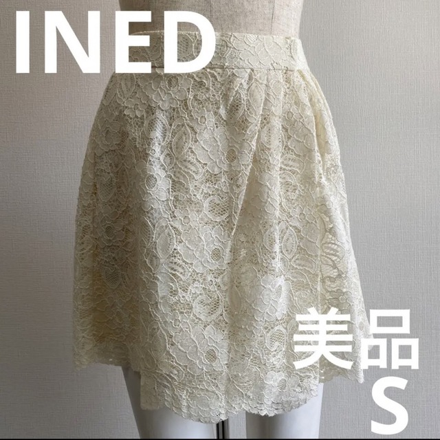 INED(イネド)のINED イネド キュロットスカート レース素材 かわいい S レディースのスカート(ミニスカート)の商品写真