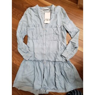 Indigo Tiered Shirt Dress