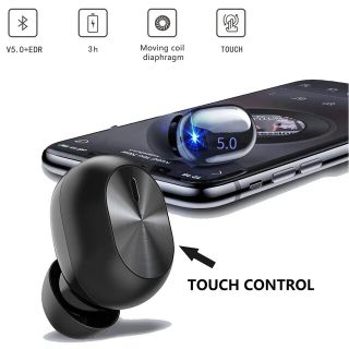 新品未使用品！☆ワイヤレスBluetooth5.1イヤホン☆片耳イエロー(ヘッドフォン/イヤフォン)