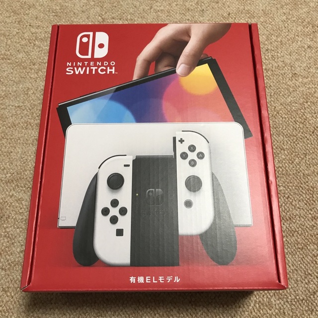 Nintendo Switch(ニンテンドースイッチ)の【新品未開封】SWITCH 有機EL ホワイト　メーカー保証あり　任天堂 エンタメ/ホビーのゲームソフト/ゲーム機本体(家庭用ゲーム機本体)の商品写真