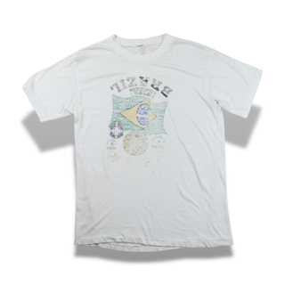 アートヴィンテージ(ART VINTAGE)の80s 90s ボロ ヴィンテージTシャツ シングルステッチ ブラジル サッカー(Tシャツ/カットソー(半袖/袖なし))
