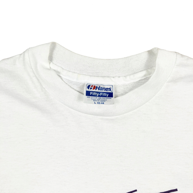 80s USA製 ヘインズ　ヴィンテージTシャツ　シングルステッチ　企業ロゴ　白 3