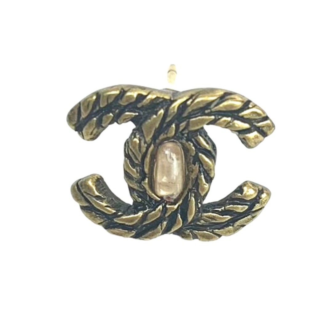 CHANEL シャネル ピアス 網目 ココマーク ストーン (片耳) 00A