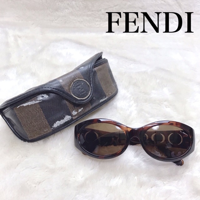 FENDI サングラス ブラウン 総柄 7525 ヴィンテージ メダリオンみららショップFENDI