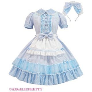 アンジェリックプリティー(Angelic Pretty)のStripe Girly Cafe Set(ひざ丈ワンピース)