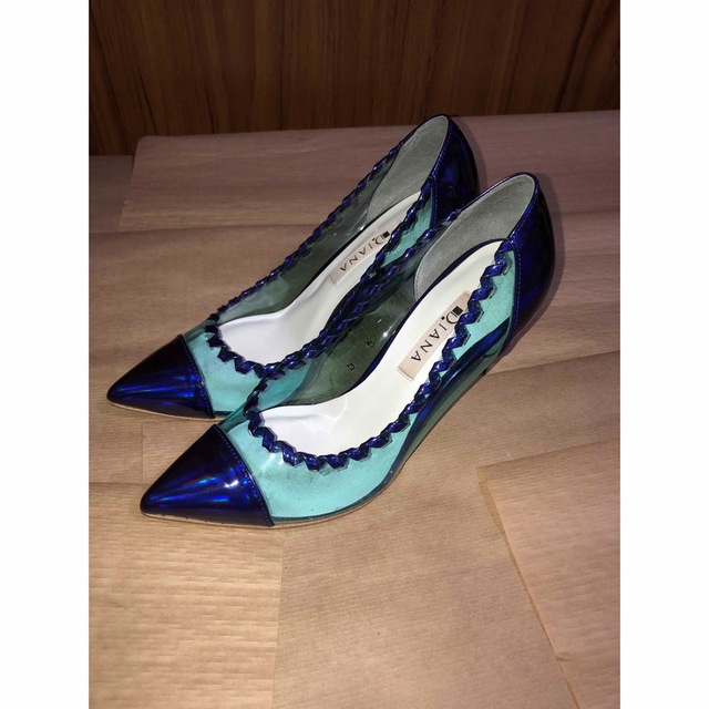 DIANA(ダイアナ)のDIANA ハイヒール ブルー 美品 22.5cm レディースの靴/シューズ(ハイヒール/パンプス)の商品写真