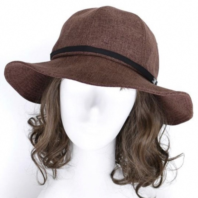 ORCIVAL(オーシバル)のオーシバル　ラフィア風 細リボン 帽子　ハット　ベージュ レディースの帽子(ハット)の商品写真
