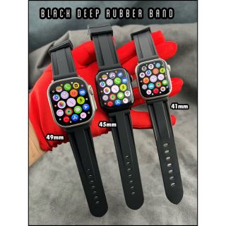 アップルウォッチ(Apple Watch)のアップルウォッチ　ソリッド ラバー ベルト バンド　Dバックル付き(ラバーベルト)