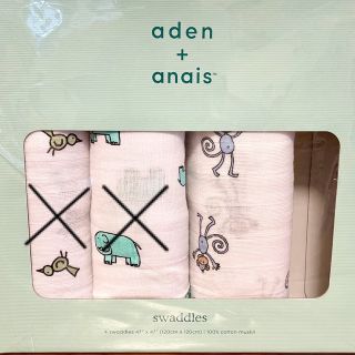 エイデンアンドアネイ(aden+anais)の新品未使用エイデンアンドアネイおくるみ　さる(おくるみ/ブランケット)