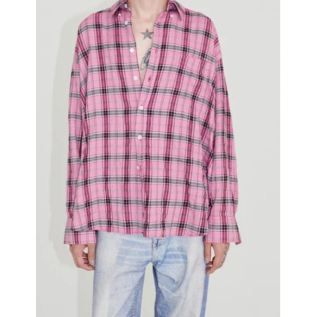 新品 OUR LEGACY アワーレガシー ピンク チェック シャツ | web-flake.com
