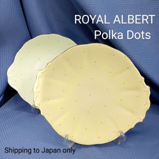 ロイヤルアルバート(ROYAL ALBERT)の英国製ロイヤルアルバート 1950's~ Polka Dots ケーキプレート(食器)