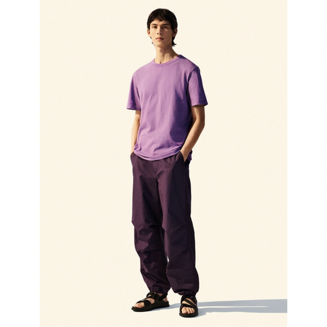 UNIQLO U ワイドフィットパラシュートパンツ 73 DARK PURPLE