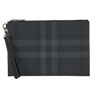 バーバリー(BURBERRY)の新品 バーバリー BURBERRY ポーチ EDIN ラージ ジップポーチ チャコール(その他)