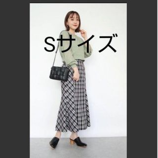 シマムラ(しまむら)のしまむら　即完売　ロングスカート　マーメイド　ギンガムチェック　Sサイズ　ブラッ(ロングスカート)