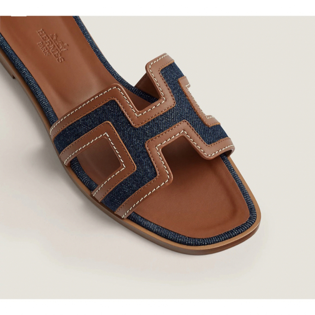 Hermes - 新品❣️エルメス キャンパス デニム オラン サンダル 37の