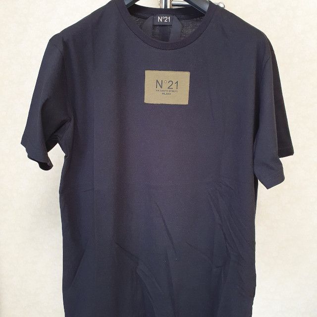 【新品・未使用】N°21　ロゴ コットンTシャツ black 　メンズMサイズ