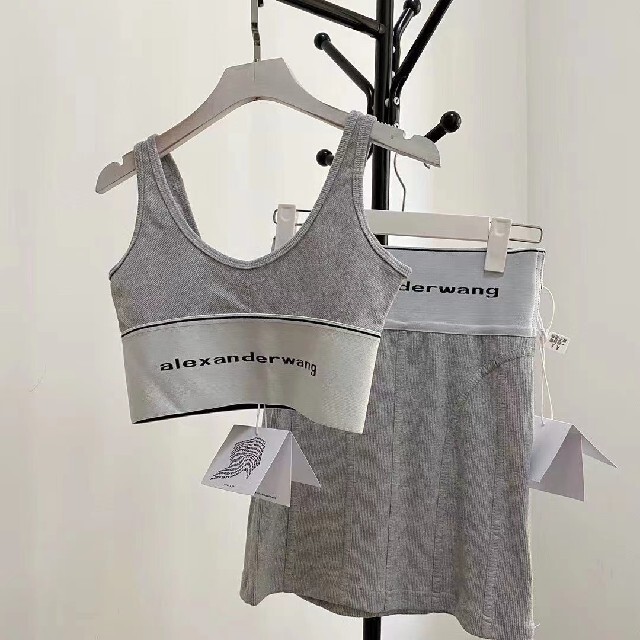 Alexanderwang ブラトップ ミニスカートセット グレー Mサイズ 【5
