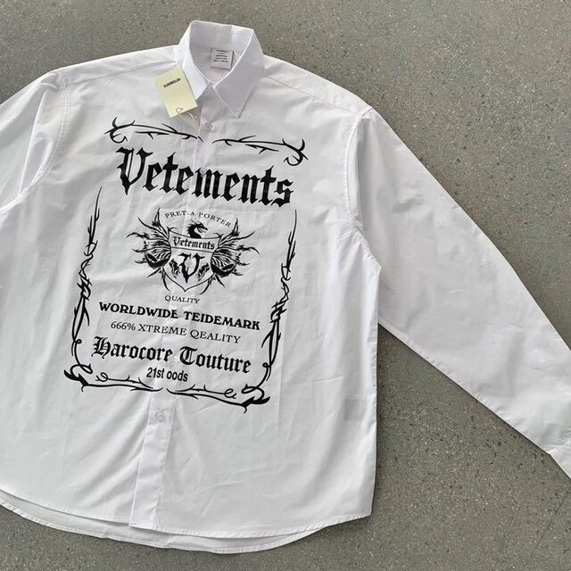 新品VETEMENTS ビッグロゴ オーバーサイズ シャツ 【受注生産品】 6660