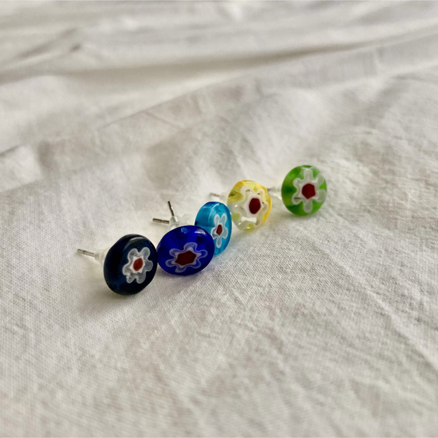 Santa Monica(サンタモニカ)の୨୧ Vintage retro candy beads pierce ハンドメイドのアクセサリー(ピアス)の商品写真