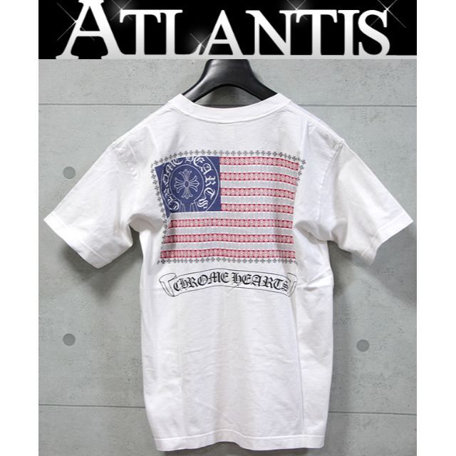 クロムハーツ ホースシュー 星条旗 プリント Tシャツ 白 【60561