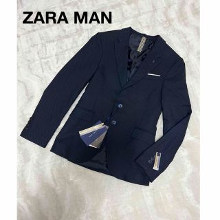 ザラ(ZARA)のZARA MAN  ザラメン メンズ テーラージャケット　新品タグ付き44 S紺(テーラードジャケット)