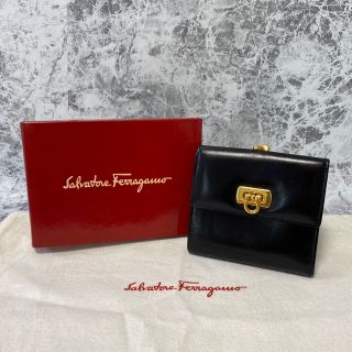 サルヴァトーレフェラガモ(Salvatore Ferragamo)のサルヴァトーレフェラガモ ガンチーニ コンパクトウォレット 二つ折り財布 レザー(折り財布)