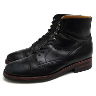 キャリー/CALEE レースアップブーツ シューズ 靴 メンズ 男性 男性用レザー 革 本革 ブラック 黒 CL-16AW072 LACE UP BOOTS キャップトゥ Vibramソール