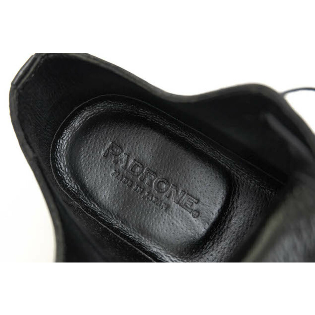 パドローネ／PADRONE シューズ ビジネスシューズ 靴 ビジネス メンズ 男性 男性用レザー 革 本革 ブラック 黒  PU7358-2001-11C DERBY PLAIN TOE SHOES JACK ダービーシューズ プレーントゥ レザーソール マッケイ製法 7