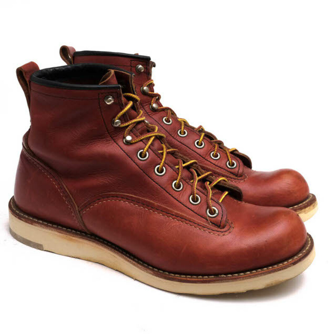 REDWING(レッドウィング)のレッドウィング／RED WING ワークブーツ シューズ 靴 メンズ 男性 男性用レザー 革 本革 レッド ブラウン 赤 茶  2924 6'LINEMAN BOOTS ラインマン プレーントゥ グッドイヤーウェルト製法 メンズの靴/シューズ(ブーツ)の商品写真